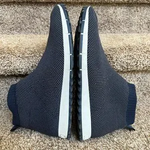 Jimmy Choo Men\'s  Blue Norway Metallic Stretch-Knit Slip-On Sneakers Jimmy Choo | Shoes | Jimmy Choo Mens Blue Norway Metallic  main image 2